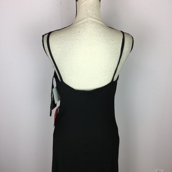 New! Karina Nites Formal Maxi Dress Sz 10 Womans Black Cowl Neck Spaghetti - Picture 15 of 15